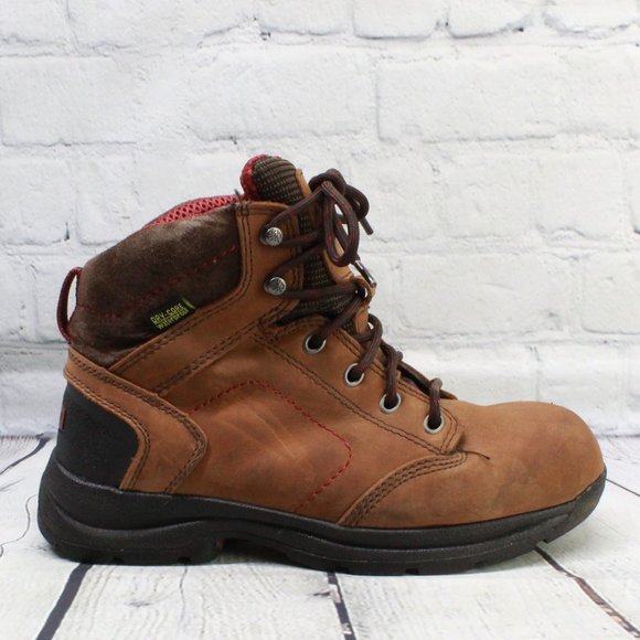LaCrosse Shoes - LaCrosse 5" Laurelwood Brown Leather Waterproof Work Boots Size 6.5 M